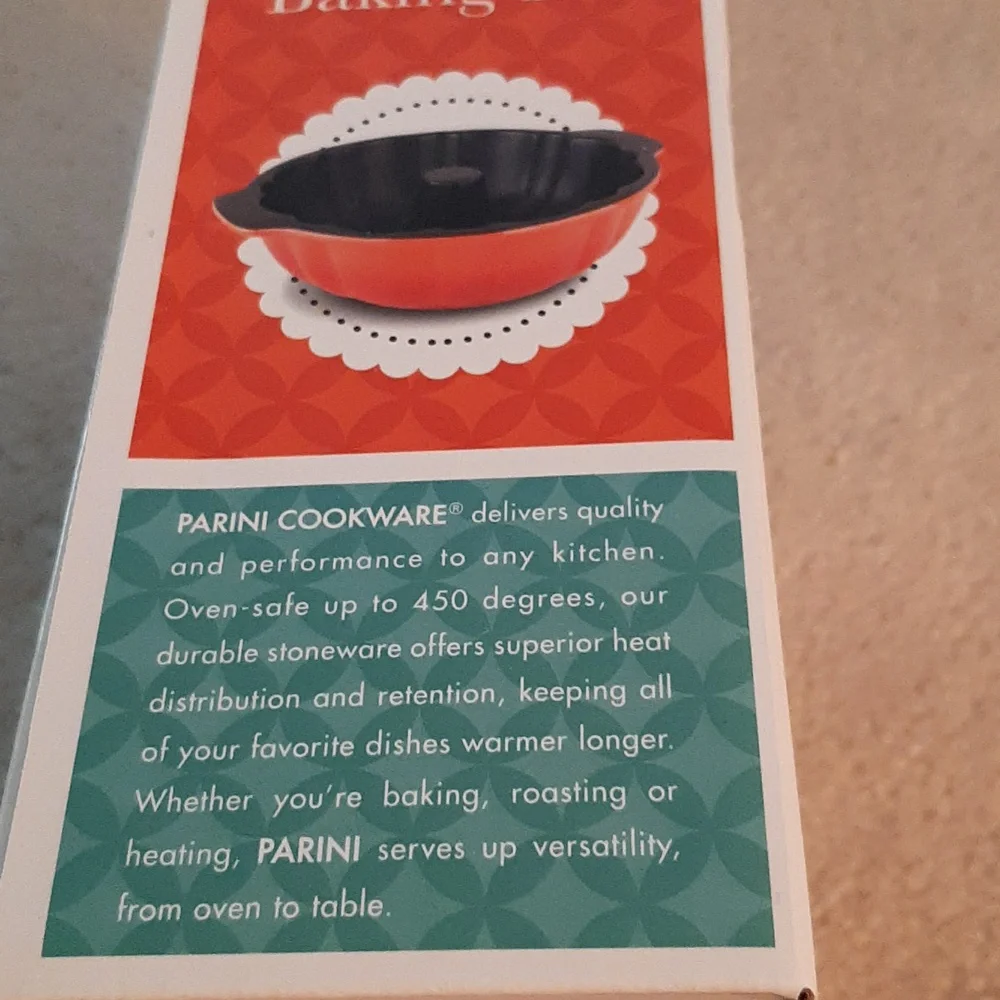 Parini Non-Stick NIB Parini Ombre Orange Bundt Baking Pan